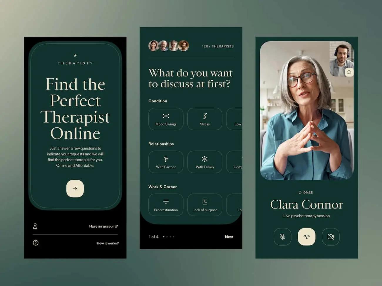 Mockup de web para psicólogos